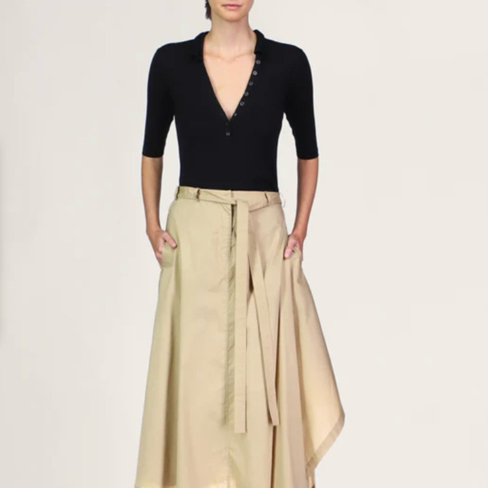 HALSTON “James” BLACK RIB KNIT HENLEY
